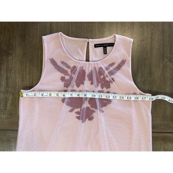 White House Black Market Light Pink Tulle Layered Sleeveless Tank Top Size XS - Picture 9 of 12